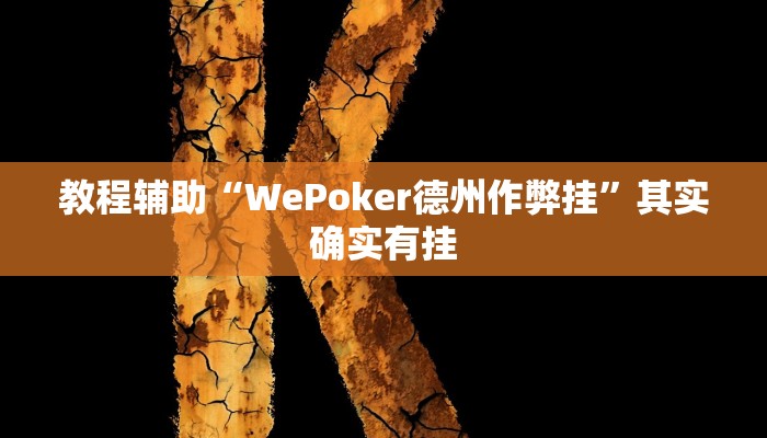 教程辅助“WePoker德州作弊挂”其实确实有挂