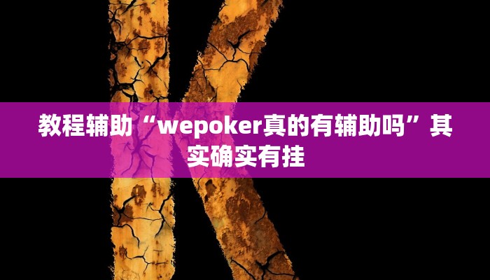 教程辅助“wepoker真的有辅助吗”其实确实有挂 教程辅助“wepoker真的有辅助吗”其实确实有挂