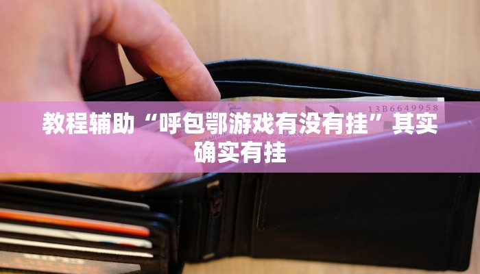 教程辅助“呼包鄂游戏有没有挂”其实确实有挂