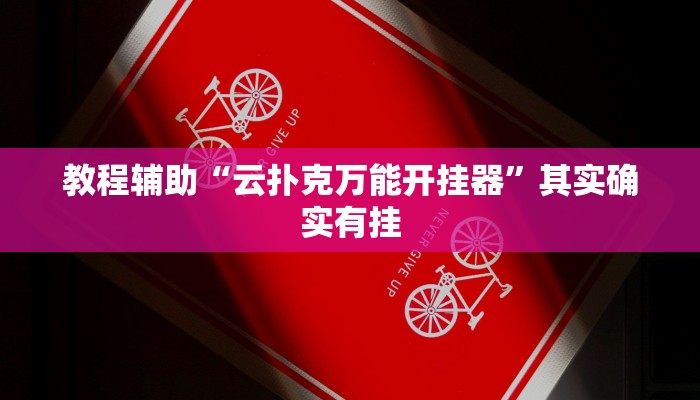 教程辅助“云扑克万能开挂器”其实确实有挂