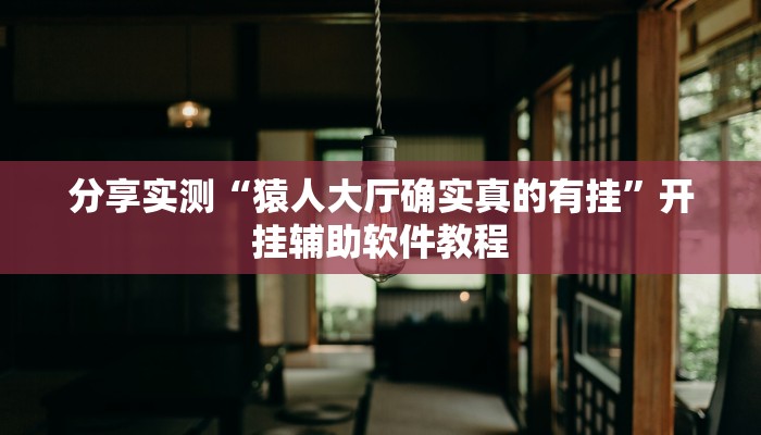 分享实测“猿人大厅确实真的有挂”开挂辅助软件教程