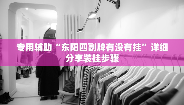 专用辅助“东阳四副牌有没有挂”详细分享装挂步骤