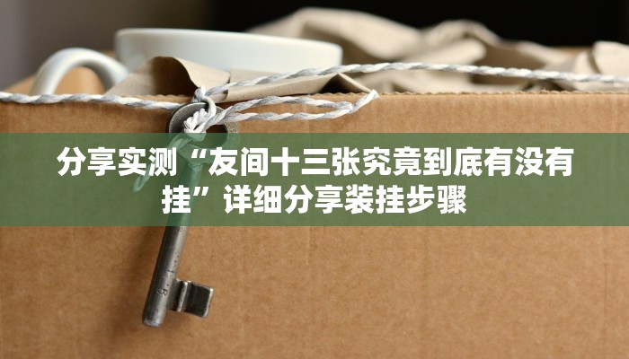 分享实测“友间十三张究竟到底有没有挂”详细分享装挂步骤