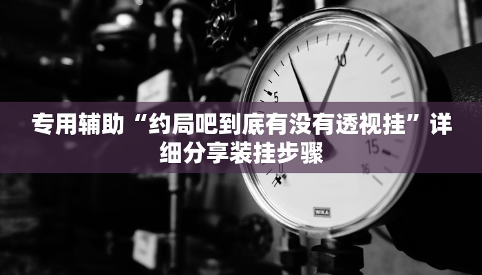 专用辅助“约局吧到底有没有透视挂”详细分享装挂步骤