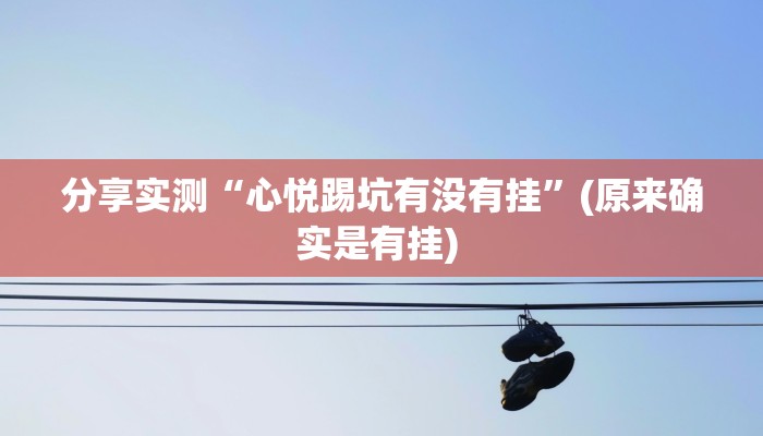 分享实测“心悦踢坑有没有挂”(原来确实是有挂) 分享实测“心悦踢坑有没有挂”(原来确实是有挂)