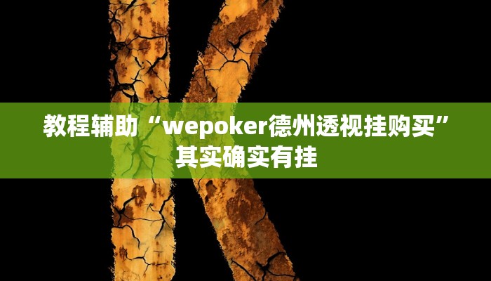 教程辅助“wepoker德州透视挂购买”其实确实有挂 教程辅助“wepoker德州透视挂购买”其实确实有挂