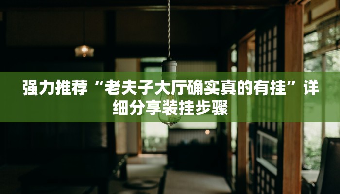 强力推荐“老夫子大厅确实真的有挂”详细分享装挂步骤