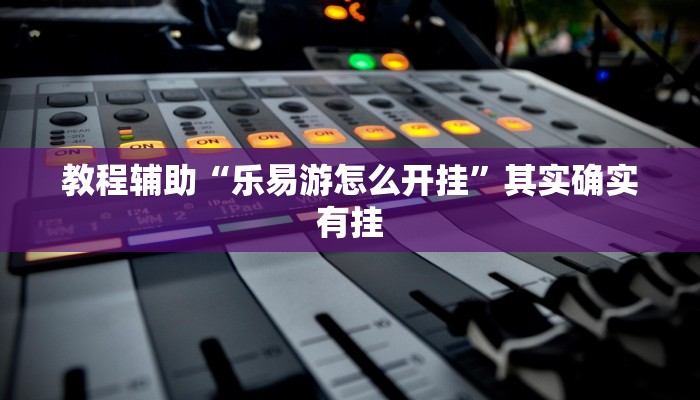 教程辅助“乐易游怎么开挂”其实确实有挂