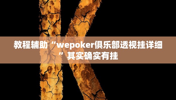 教程辅助“wepoker俱乐部透视挂详细”其实确实有挂