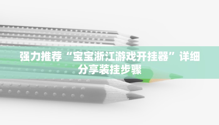 强力推荐“宝宝浙江游戏开挂器”详细分享装挂步骤