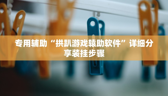 专用辅助“拱趴游戏辕助软件”详细分享装挂步骤
