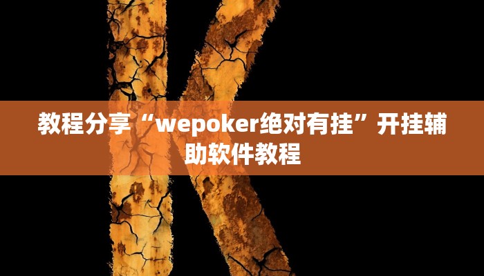 教程分享“wepoker绝对有挂”开挂辅助软件教程