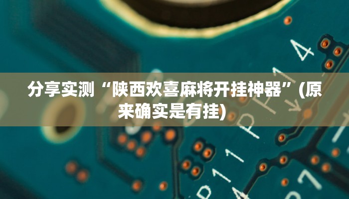 分享实测“陕西欢喜麻将开挂神器”(原来确实是有挂) 