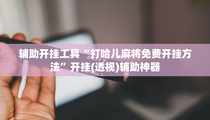 辅助开挂工具“打哈儿麻将免费开挂方法”开挂(透视)辅助神器