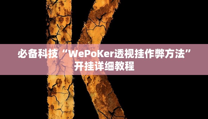 必备科技“WePoKer透视挂作弊方法”开挂详细教程