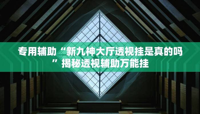 专用辅助“新九神大厅透视挂是真的吗”揭秘透视辅助万能挂