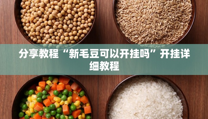 分享教程“新毛豆可以开挂吗”开挂详细教程