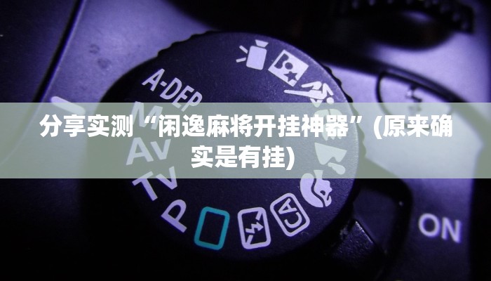 分享实测“闲逸麻将开挂神器”(原来确实是有挂) 
