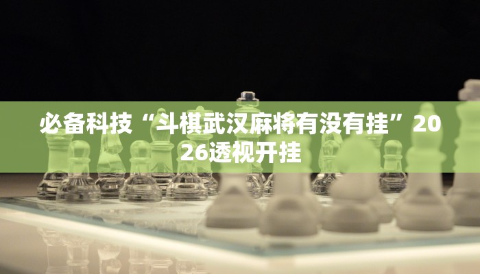 必备科技“斗棋武汉麻将有没有挂”2026透视开挂 必备科技“斗棋武汉麻将有没有挂”2026透视开挂