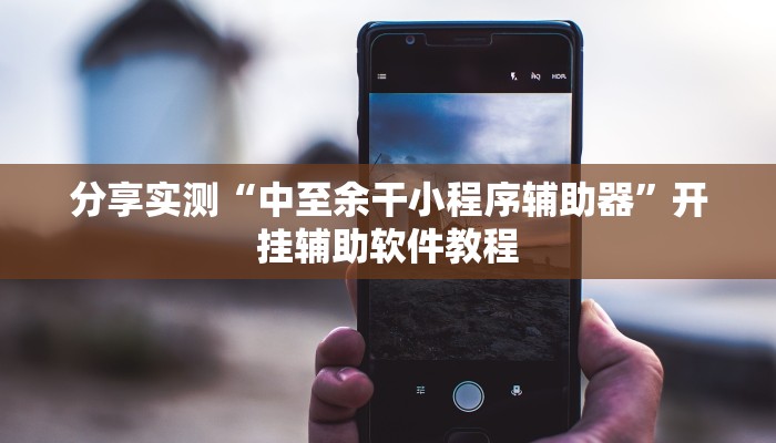 分享实测“中至余干小程序辅助器”开挂辅助软件教程