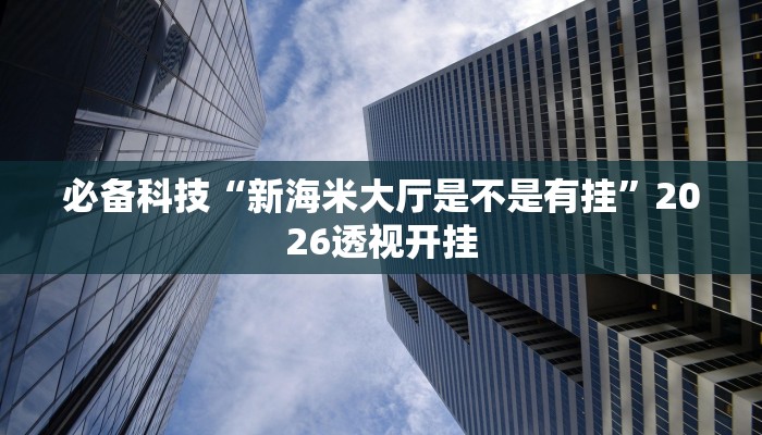 必备科技“新海米大厅是不是有挂”2026透视开挂