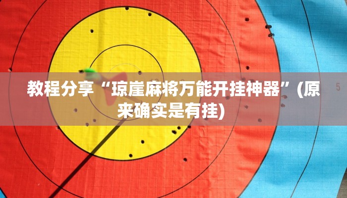 教程分享“琼崖麻将万能开挂神器”(原来确实是有挂) 教程分享“琼崖麻将万能开挂神器”(原来确实是有挂)