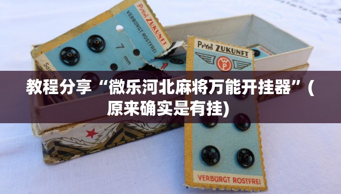 教程分享“微乐河北麻将万能开挂器”(原来确实是有挂) 