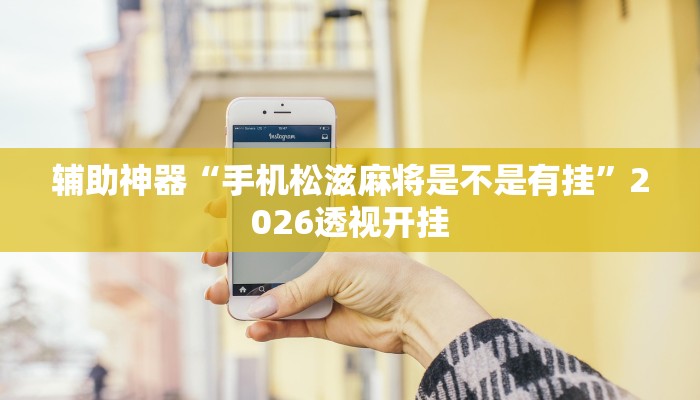 辅助神器“手机松滋麻将是不是有挂”2026透视开挂