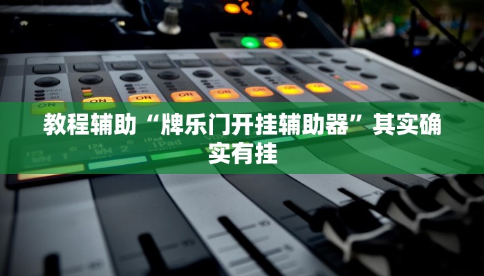 教程辅助“牌乐门开挂辅助器”其实确实有挂