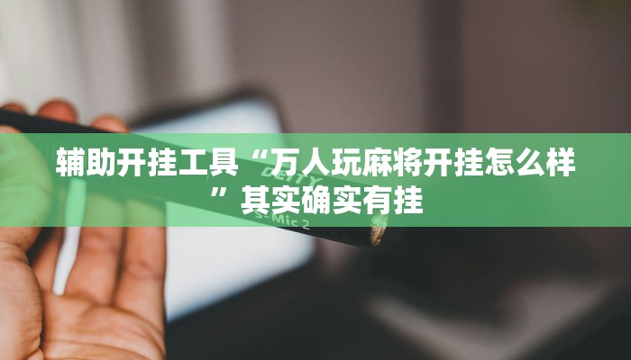 辅助开挂工具“万人玩麻将开挂怎么样”其实确实有挂