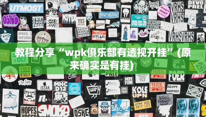 教程分享“wpk俱乐部有透视开挂”(原来确实是有挂) 
