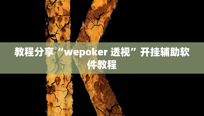教程分享“wepoker 透视”开挂辅助软件教程