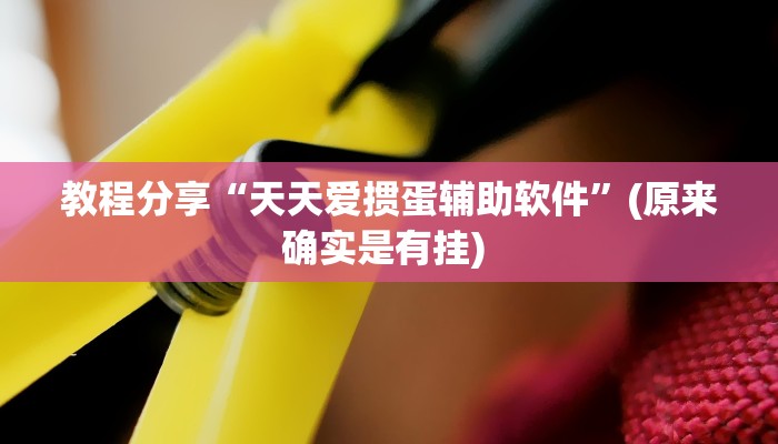 教程分享“天天爱掼蛋辅助软件”(原来确实是有挂) 