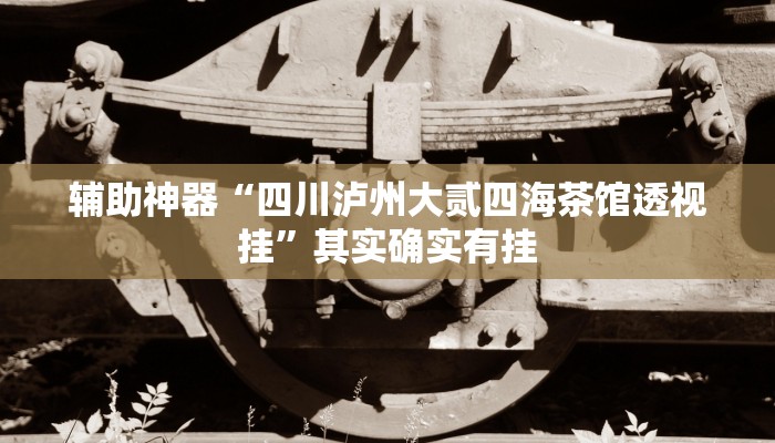辅助神器“四川泸州大贰四海茶馆透视挂”其实确实有挂
