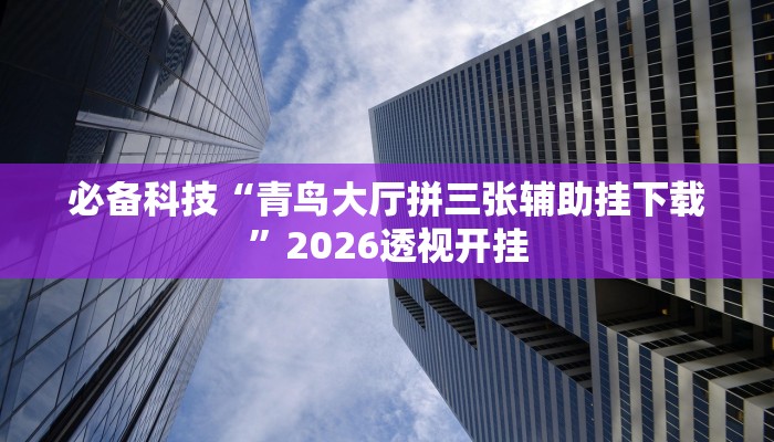 必备科技“青鸟大厅拼三张辅助挂下载”2026透视开挂