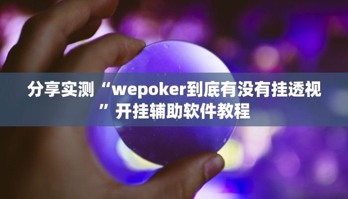 分享实测“wepoker到底有没有挂透视”开挂辅助软件教程