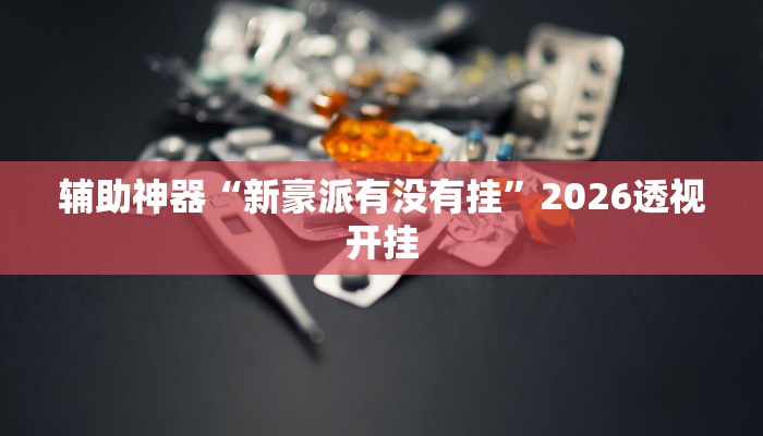 辅助神器“新豪派有没有挂”2026透视开挂
